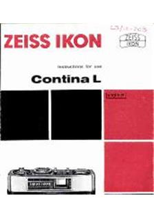 Zeiss Ikon Contina L manual. Camera Instructions.